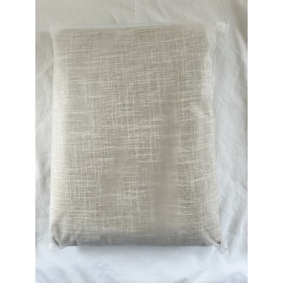 VOGOL‎ Linen Textured Boho Curtain Drape Panel W52 x L84 Inches Beige Cream - Picture 7 of 7